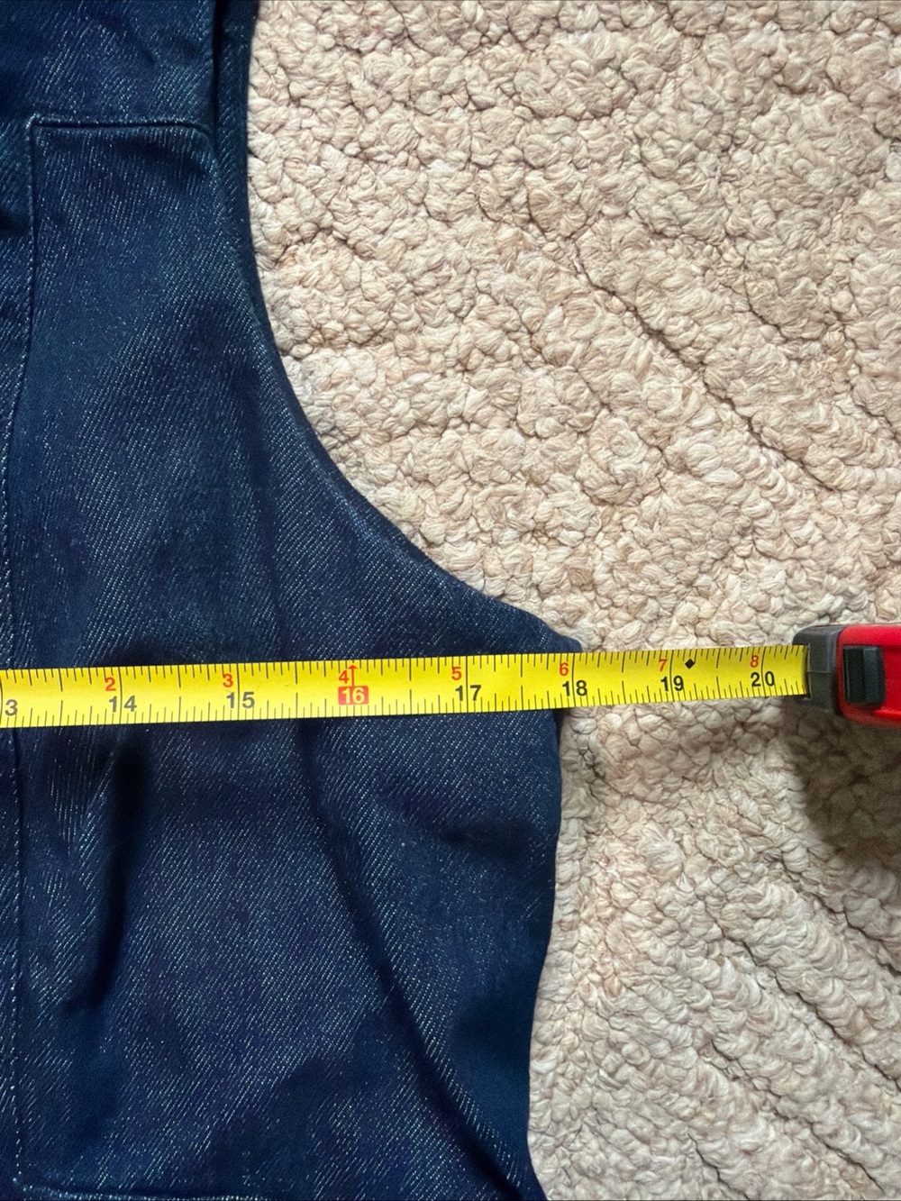Dark Blue Denim Sleeveless Vest - Picture 10 of 11
